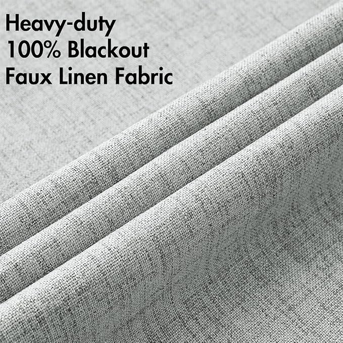 MIULEE Linen Curtains 100% Blackout - Image 5