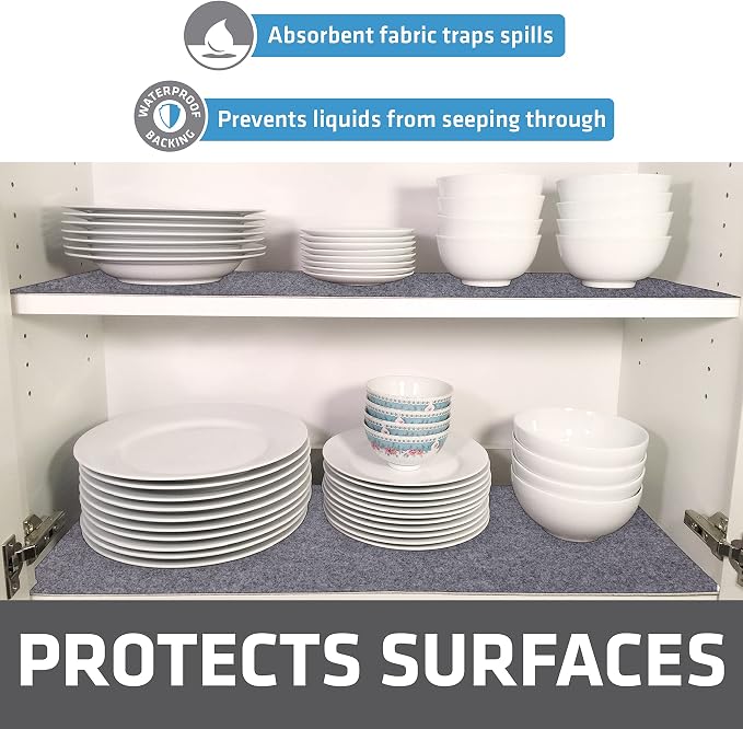 Drymate Premium Luxury Shelf & Drawer Liner, Thick Cushioned Fabric, - Image 3