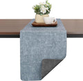 Table Runners 55 Inches Long, Dual-Sided Faux Leather Farmhouse Table Runner by Chitomars
