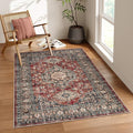 Lahome Oriental Washable Rugs for Bedroom, 4X6 Soft Living Room Rug Ultra-Thin by Lahome