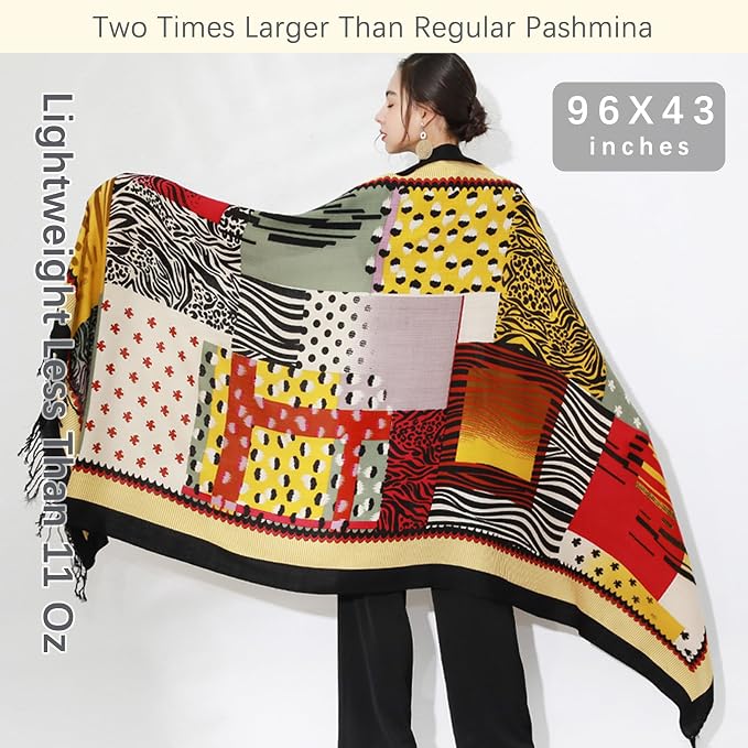 DANA XU 100% Merino Wool Pashmina Shawl - Image 6