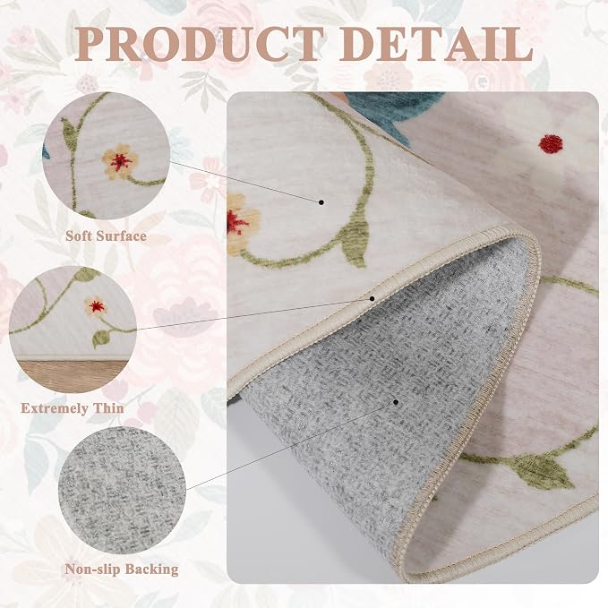 DUKINO 2x8 Runner Rug for Hallway, Washable Kitchen Runner Rug - Image 5