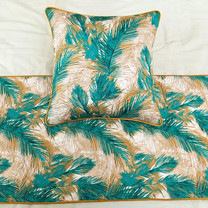 The HomeCentric King/Queen/Twin Green Decorative King 90"x18" Bed Runner - Image 5
