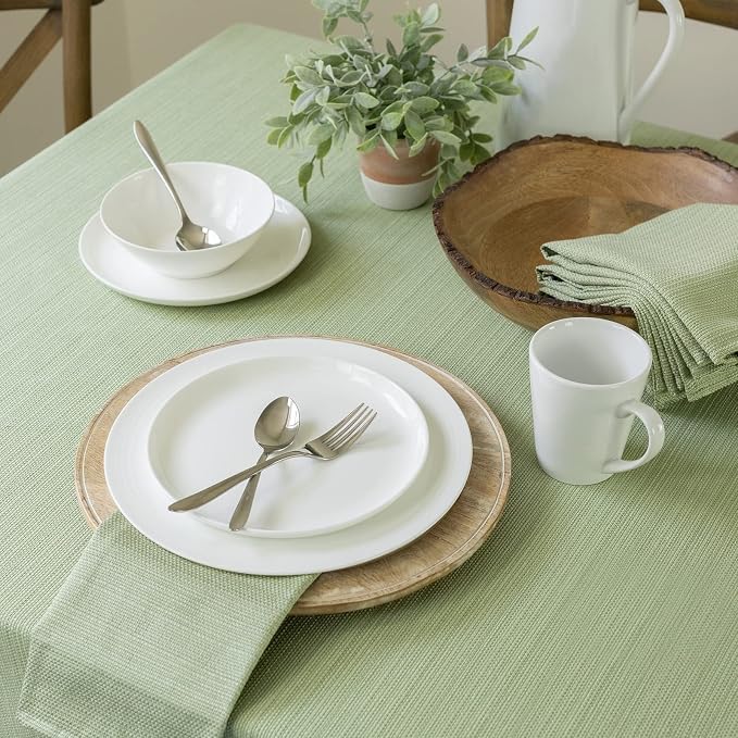 Benson Mills Cameron Textured Fabric Table Cloth, - Image 4