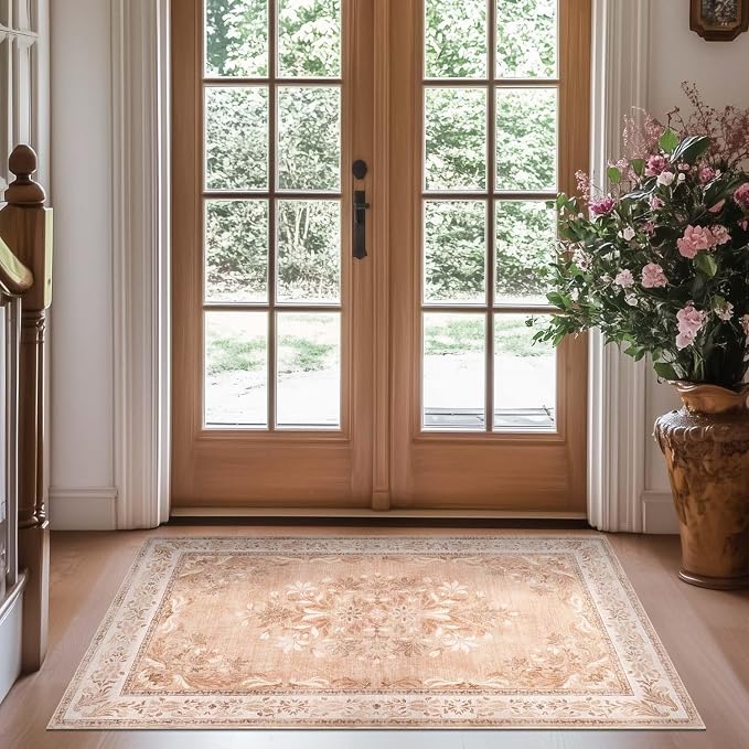 jinchan Vintage Floral 3x5 Area Rugs by JINCHAN