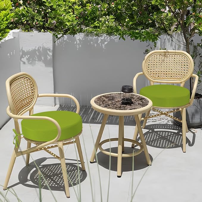 idee-home Outdoor Bistro Chair Cushions, 15”x15”x 3” Thick Outdoor Round Seat - Image 5