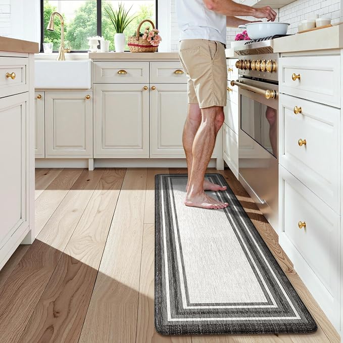 KIMODE Anti Fatigue Kitchen Mat, Cushioned Farmhouse Kitchen Runner, Non Slip by KIMODE