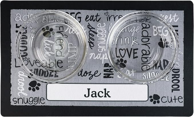 Drymate Personalized Pet Bowl Placemat, Custom Dog & Cat Food Feeding Mat - Image 2