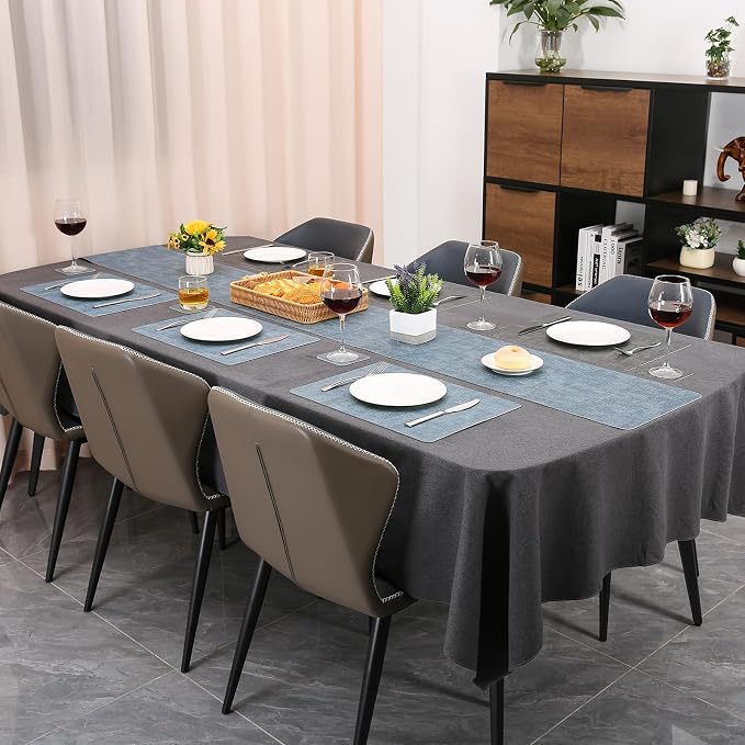Table Runners 72 Inches Long, Dual-Sided Faux Leather Farmhouse Table Runner - Image 6