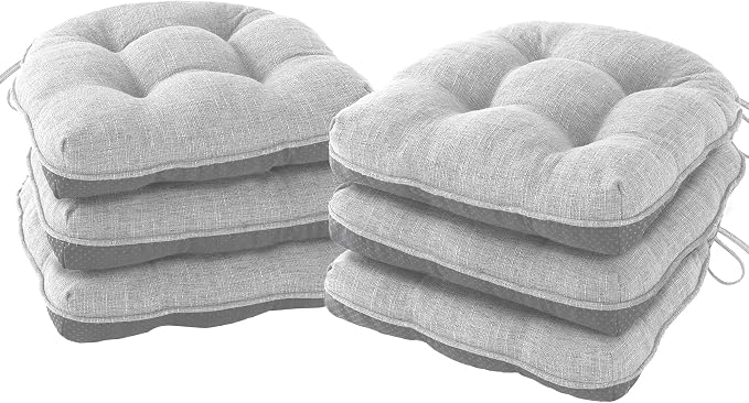 Chair Cushions for Dining Chairs Set of 6, Kitchen Chair Cushions, Chair Pads by IPYNBAP
