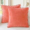CaliTime Throw Pillow Covers Decorative 16 X 16 Inches Pack of 2 Cozy Solid by CaliTime