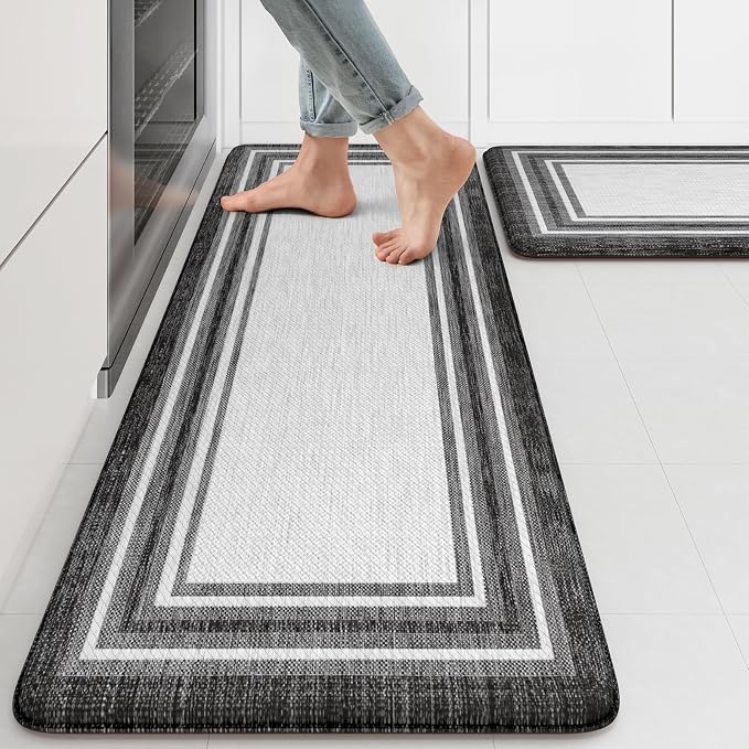 KIMODE Anti Fatigue Kitchen Mat 2PCS, Kitchen Rugs Non Slip Rubber Backing by KIMODE