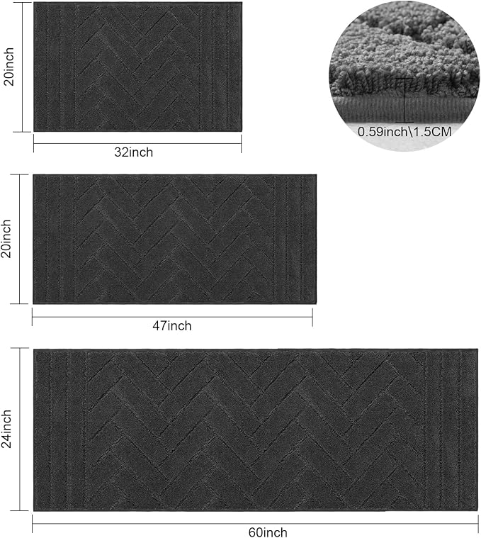 Tindbea Dog Mat for Muddy Paws 20"x31.5" Absorbs Moisture Dirt Non-Slip - Image 4