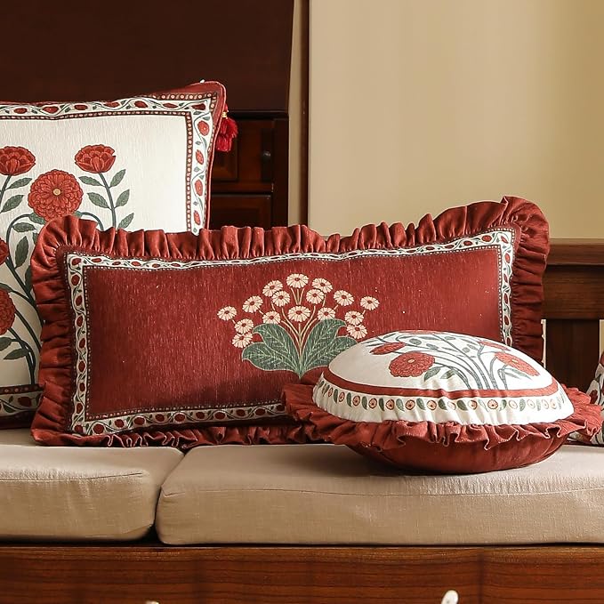 Rectangle Throw Pillow Covers, Decoration Long Lumbar Pillows Cushion Covers - Image 2