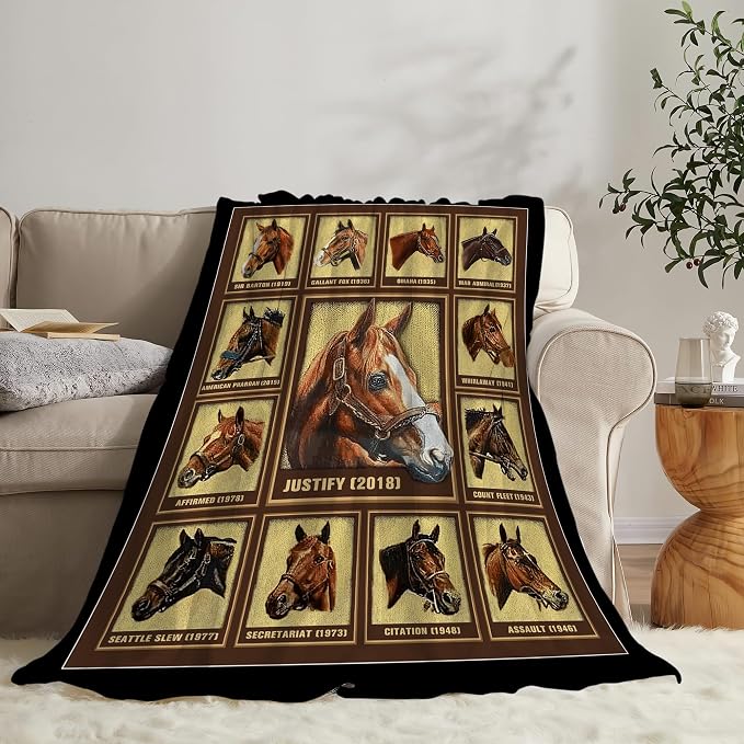 Racing Horses Blanket - Image 7