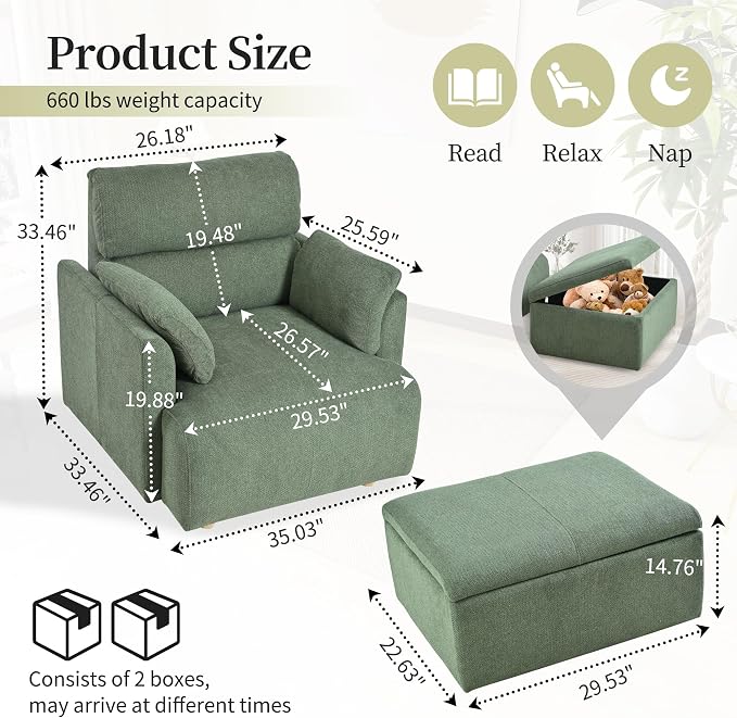 Modern Oversized Accent Chair - Image 2