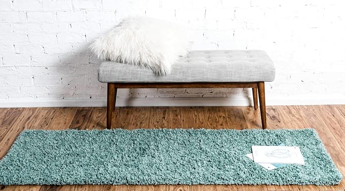 Unique Loom Solid Shag Collection Area Rug - Image 3