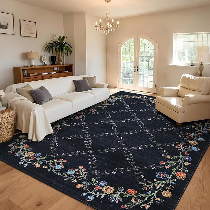 Garveehome 5x7 Washable Floral Area Rugs - Image 9