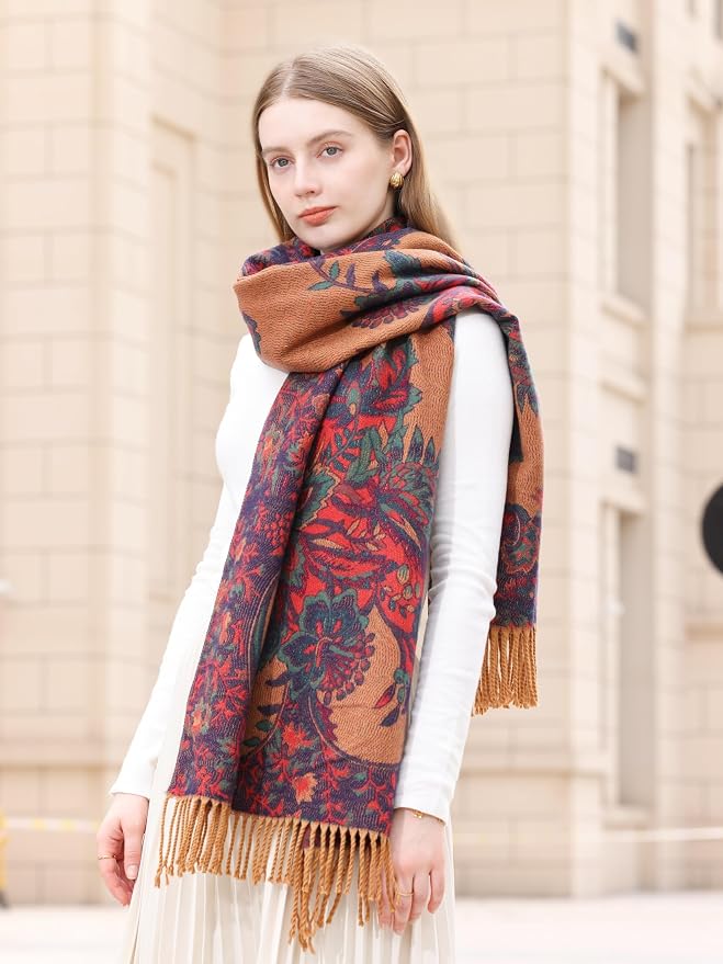 Wander Agio Warm Fashion Scarf Long Shawl Large Blanket Winter Wraps Scarves - Image 4