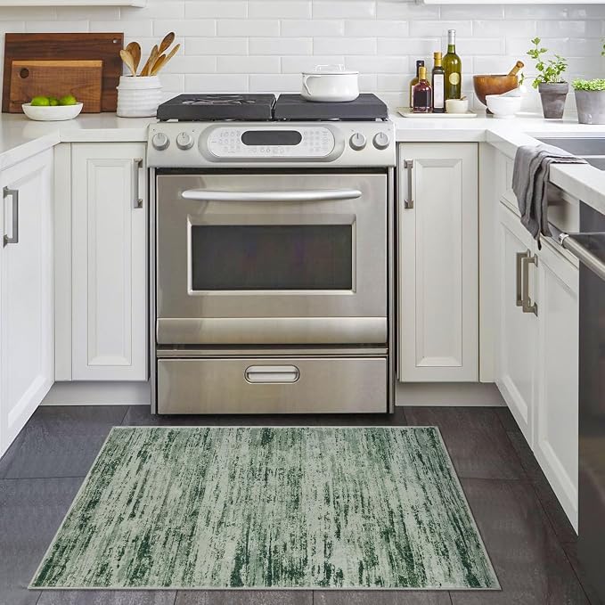 Modern Abstract Entryway Rug Indoor 2x3 Washable Rug Non-Slip Soft Small Area - Image 2