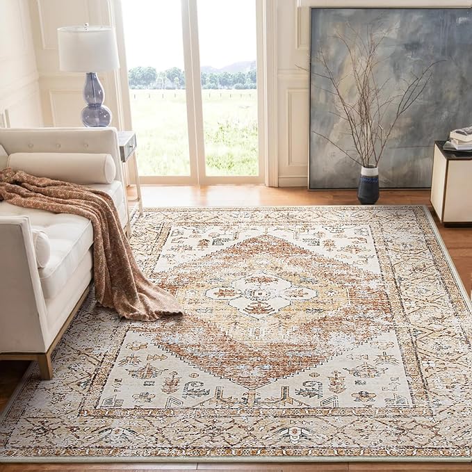 Lahome 5x7 Boho Machine Washable Area Rug - Image 8