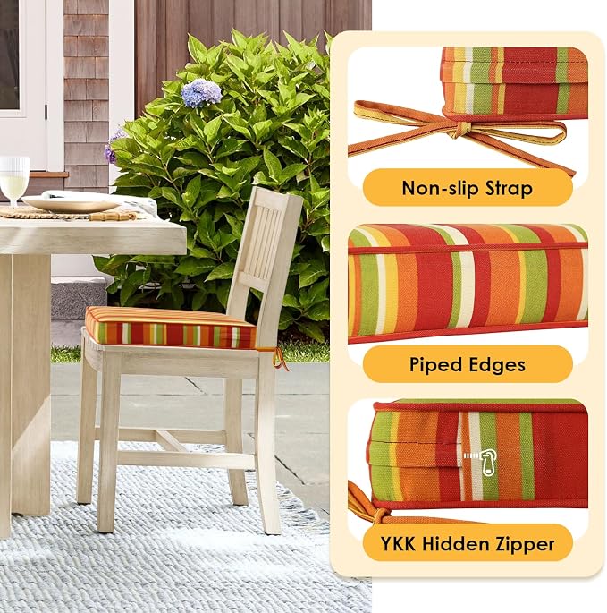 Outdoor Square Corner Seat Cushion, Non Slip Seat Cushion Pads - Image 4