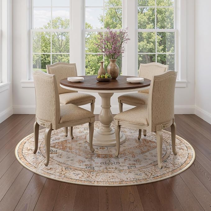 Lahome Boho Circle Rug - 6Ft Washable Round Area Rugs - Image 6