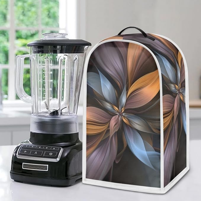 Brown Flower Blender Cover Dust Proof Washable Small Appliance Cover, Durable - Image 4