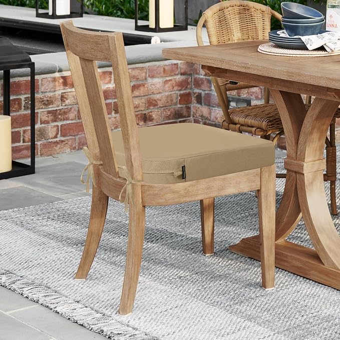 idee-home Outdoor Chair Cushions Set of 4, Thick 19" x 19" x 3" Outdoor Seat - Image 6