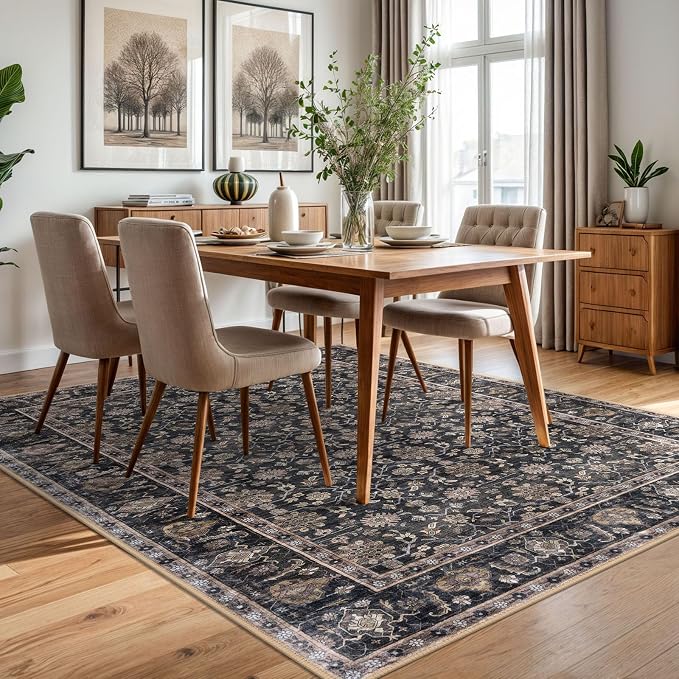 KUTA 5x7 Area Rugs, Vintage Washable Rugs - Image 3