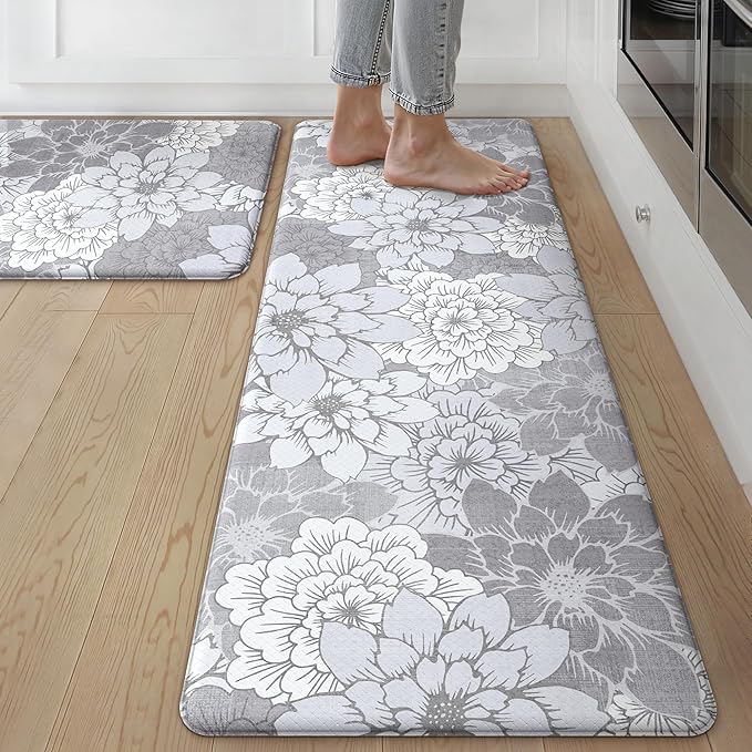 GENIMO Kitchen Mats for Floor, Kitchen Rugs Non Slip Washable Sets of 2 by GENIMO