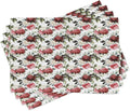 Ambesonne Shabby Flora Place Mats Set of 4, Country Style Floral Flower Roses by Ambesonne