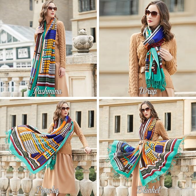 DANA XU 100% Merino Wool Pashmina Shawl - Image 5