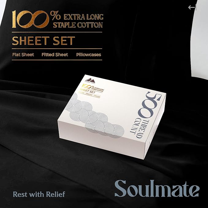 Mayfair Linen 500 Thread Count Split King Sheets Sets - Image 3