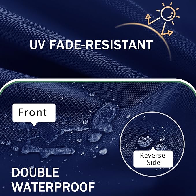 Outdoor Chair Cushions Set of 2: Waterproof & Color Fastness Seat Cushion - Image 3