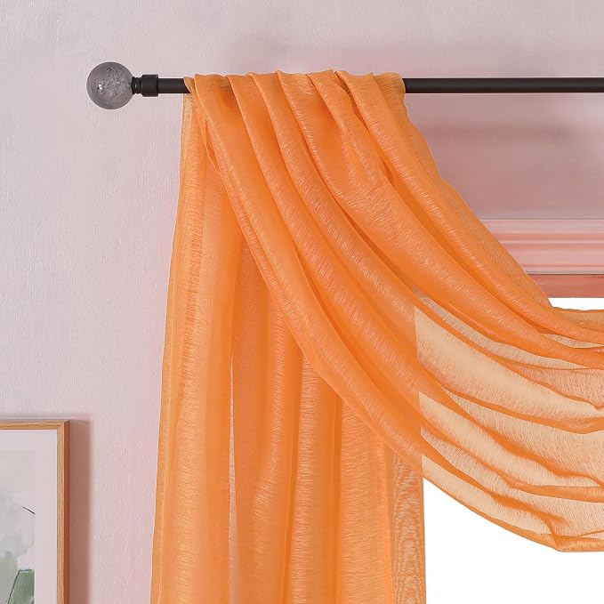 DONREN Coral Orange Window Scarf - Image 6
