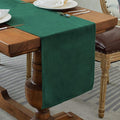 BALCONY & FALCON Velvet Table Runner 14"x71" Emerald Green Luxury Machine by BALCONYFALCON