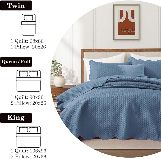 IR Imperial Rooms King Quilt Bedding Set Size + 2 Pillow Shams - Image 6
