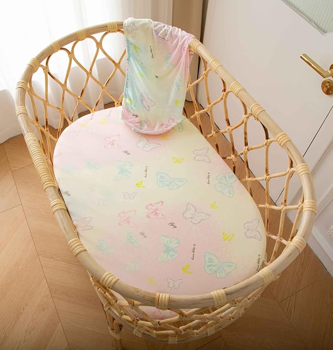 Jersey Butterfly Bassinet Sheets - Image 2