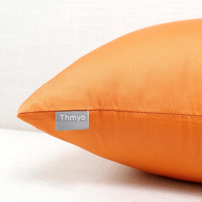 Thmyo 4-Pack 100% Cotton Lumbar Comfortable Solid Decorative Throw Pillow Case - Image 8