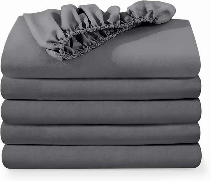 Bare Home 5-Pack Fitted Bottom Sheets Twin Extra Long by BareHome