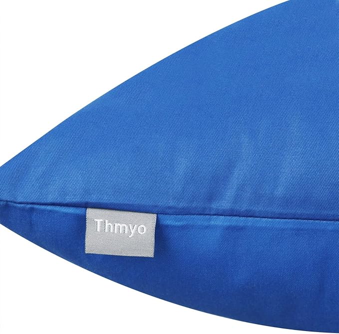 4-Pack 100% Cotton Comfortable Solid Decorative Throw Pillow Case, Thmyo Square - Image 7
