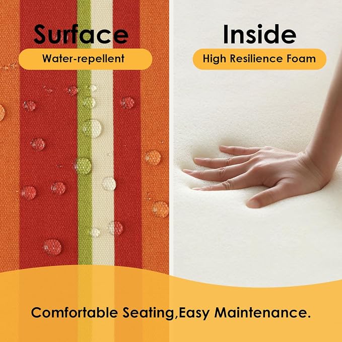 Outdoor Square Corner Seat Cushion, Non Slip Seat Cushion Pads - Image 3