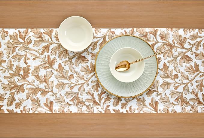 Solino Home 100% Pure Linen Fall Table Runner 72 Inches Long - Image 3