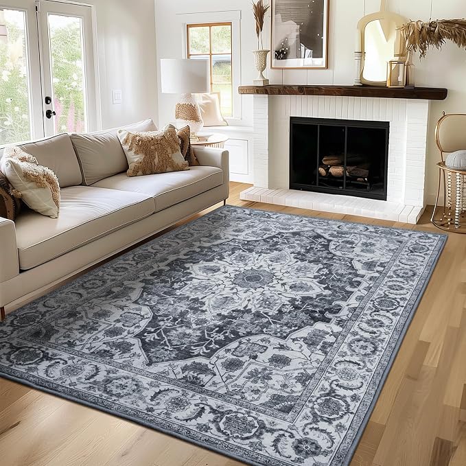 WILLSUN Washable Area Rugs, 4x6 Non-Slip Boho Large Area Rugs - Image 2