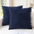 CaliTime Throw Pillow Covers Decorative 16 X 16 Inches Pack of 2 Cozy Solid by CaliTime