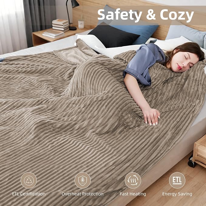 Electric Blanket 84"x90" Queen Size Heated Blanket - Image 5