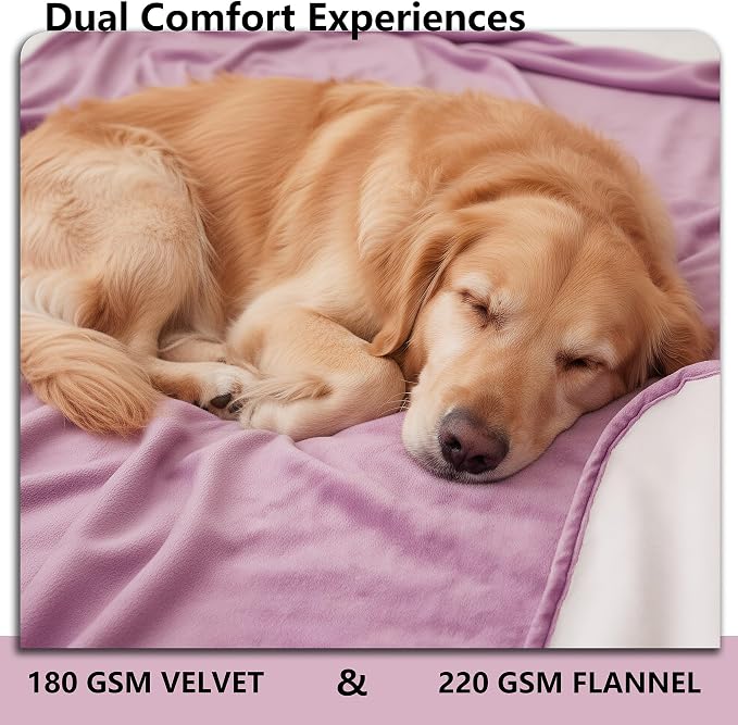 Waterproof Blanket for Bed, Leak Proof Dog Couch Blankets Reversible, Pet Throw - Image 4