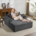 Oversized Chaise Lounge Chair Indoor, Boneless Couch Cloud Fluffy Chaise by Unknown