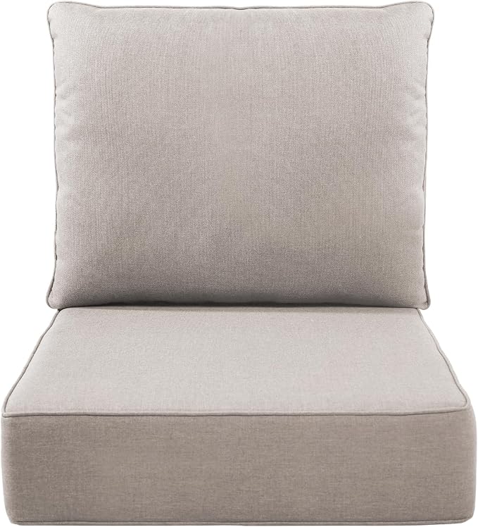 Luxury 6" Outdoor Cushions for Patio Furniture, Fade Resistant Couch Chair by Pugire